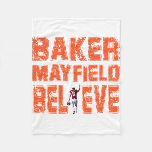 Baker Mayfield Essential Cool T-shirt Essential フリースブランケット (正面)