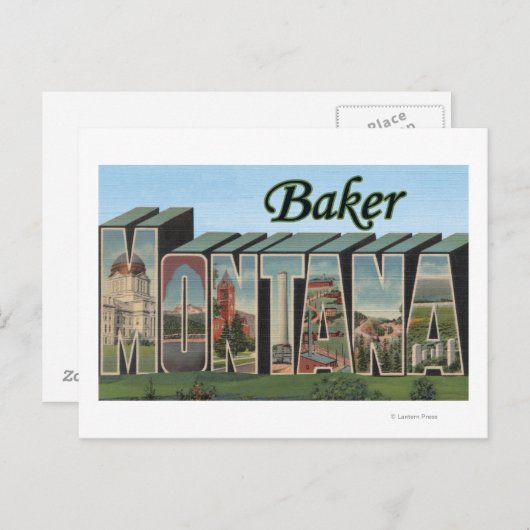 Baker, MontanaLarge Letter ScenesBaker, MT ポストカード (正面/裏面)