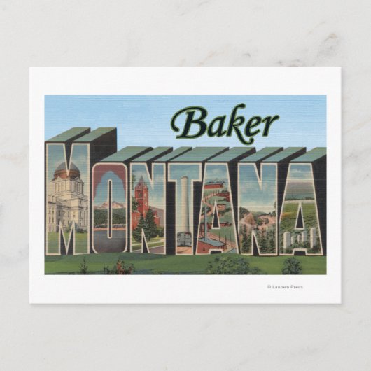 Baker, MontanaLarge Letter ScenesBaker, MT ポストカード (正面)