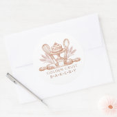 Baker Pastry Chef Baking Tools Product Labels ラウンドシール (封筒)