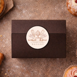 Baker Pastry Chef Baking Tools Product Labels ラウンドシール