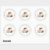 Baker Pastry Chef Cake Dessert Label Sticker ラウンドシール (シート)