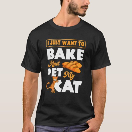 Baker Pastry Chef Cook Culinary Bakery Owner Cat Tシャツ (正面)