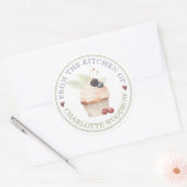 Baker Pastry Chef Cupcake Label Sticker ラウンドシール (封筒)