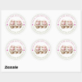 Baker Pastry Chef Muffins Food Label Sticker ラウンドシール (シート)