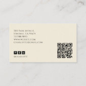 Baker Skeleton Sepia Tarot Aesthetic QR Code 名刺 (裏面)