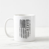 Baker USA Flag Distressed design コーヒーマグカップ (左)