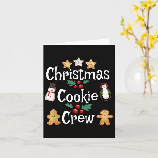 Bakers Christmas Cookie Crew Family Baking Team Ho カード (黄色い花)