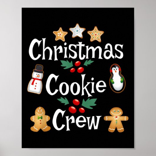 Bakers Christmas Cookie Crew Family Baking Team Ho ポスター (正面)