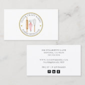 Baker's Pink金ゴールドロゴ用品の名刺 名刺 (正面/裏面)