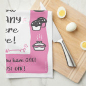 Baker's Tea Towel Gran, Dad, Mum, Gift (Pink)  キッチンタオル (四つ折り)