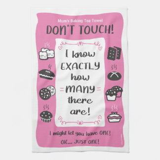 Baker's Tea Towel Gran, Dad, Mum, Gift (Pink)  キッチンタオル