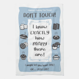 Baker's Tea Towel Nanna, Mum, Dad Gift (Blue)  キッチンタオル