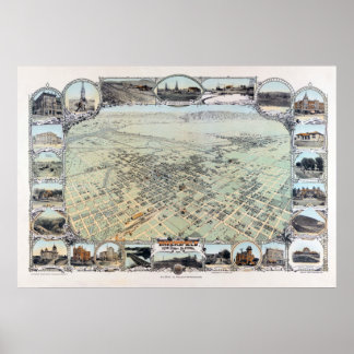 BakersField California 1901ヴィンテージポスター ポスター