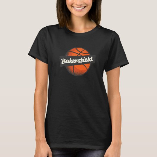 Bakersfield Hometown Basketball Player Sports Tシャツ (正面)