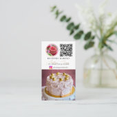 Bakery 6 写真フィードグリッド ソーシャルメディアQRコード 名刺 (スタンド正面)