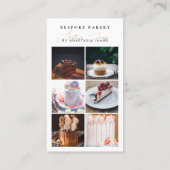 Bakery 6 写真フィードグリッド ソーシャルメディアQRコード 名刺 (裏面)