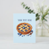  bakery add message business name blueberry pie ポストカード (スタンド正面)