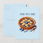  bakery add message business name blueberry pie ポストカード (正面/裏面)