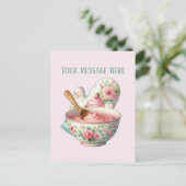 Bakery add message Business name mitt icing ポストカード (スタンド正面)