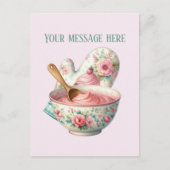Bakery add message Business name mitt icing ポストカード (正面)