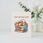 Bakery add message Business name muffins ポストカード (スタンド正面)