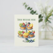 Bakery add message Business name pastry tarts ポストカード (スタンド正面)