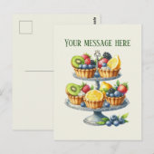 Bakery add message Business name pastry tarts ポストカード (正面/裏面)