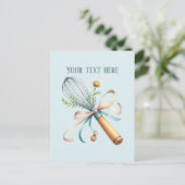 bakery add message business name whisk ポストカード (スタンド正面)