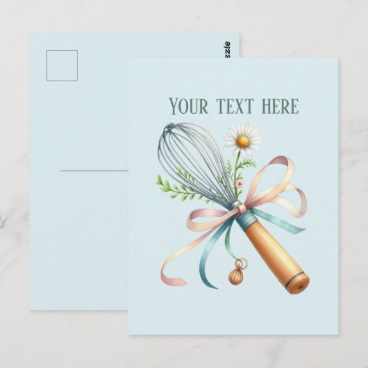 bakery add message business name whisk ポストカード (正面/裏面)