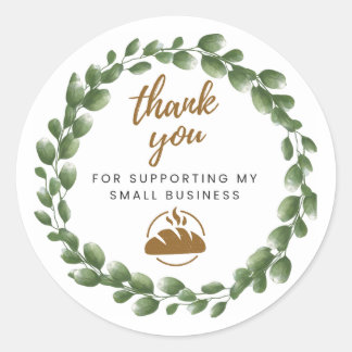 Bakery Baked Good Thank You Round Sticker ラウンドシール