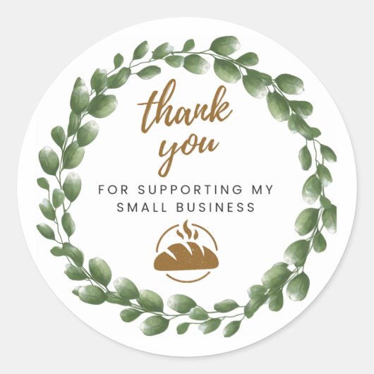 Bakery Baked Good Thank You Round Sticker ラウンドシール (正面)