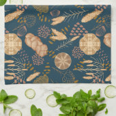 Bakery Bliss: Artisan Bread & Barley, Teal キッチンタオル (折り畳み)