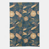 Bakery Bliss: Artisan Bread & Barley, Teal キッチンタオル (縦)