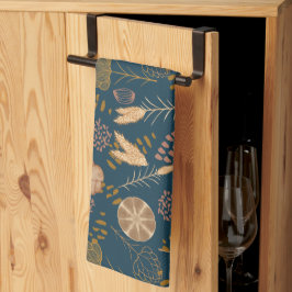 Bakery Bliss: Artisan Bread & Barley, Teal キッチンタオル