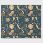 Bakery Bliss: Artisan Bread & Barley, Teal ラッピングペーパー (フラット)