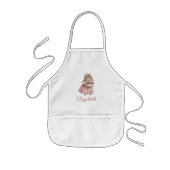 Bakery Bunny Cute Personalized 子供用エプロン (正面)
