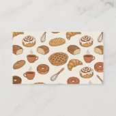 Bakery Business Card Rustic Artisan Pastry 名刺 (裏面)