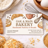 Bakery Business Card Rustic Artisan Pastry 名刺