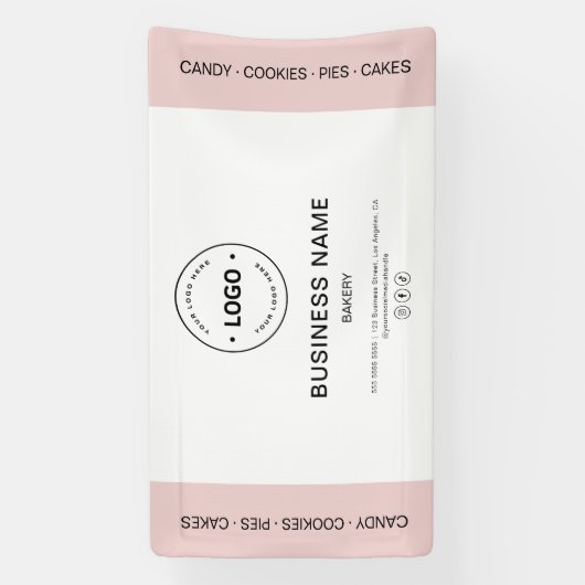 Bakery Business Logo Pastry Chef 横断幕 (縦)