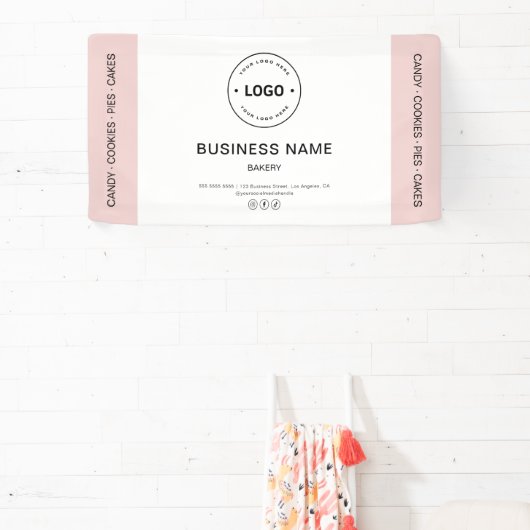 Bakery Business Logo Pastry Chef 横断幕 (インサイチュ)