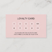 Bakery Business Logo White Pink  ロイヤリティカード (裏面)