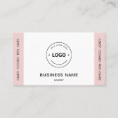 Bakery Business Logo White Pink  ロイヤリティカード (正面)