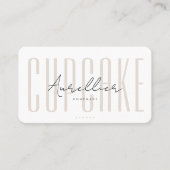 Bakery Cupcake Cake Decorator Sand Minimal 名刺 (正面)