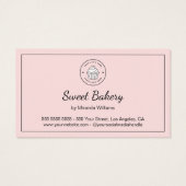 Bakery Custom Logo Pink Business Gift Certificate (裏面)
