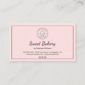 Bakery Custom Logo Pink Business Reward ロイヤリティカード (正面)