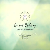 Bakery Custom Logo Social Media Business ウィンドウサイン (シート3)