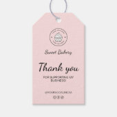 Bakery Custom Logo Thank You ギフトタグ (正面)