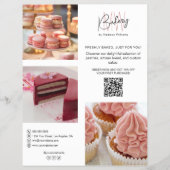 Bakery Custom Monogram Logo QR Flyer チラシ (正面)