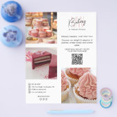 Bakery Custom Monogram Logo QR Flyer チラシ (シングル)